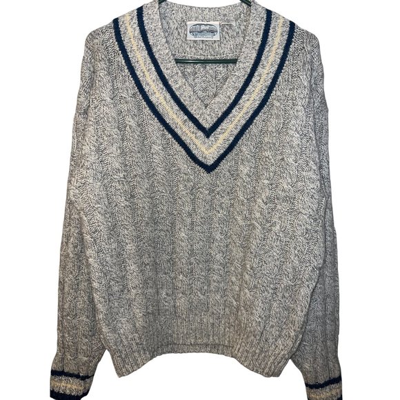 Vintage Britches Great Outdoors Wool Cricket Sweater (Size M, Made in Hong Kong) - Picture 1 of 9